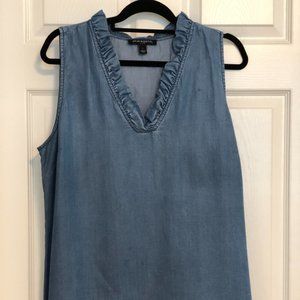 Women's Sleeveless Denim Shirt